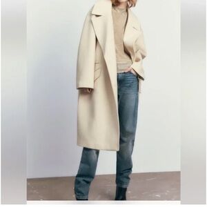 Zara Cream Overcoat